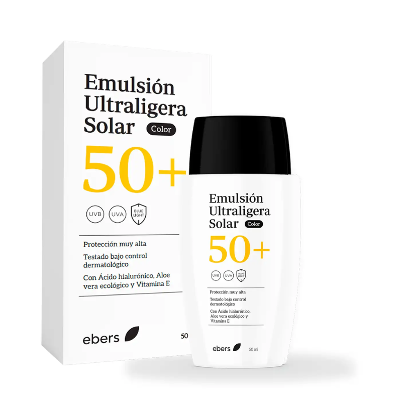 Protector solar facial SPF50+ CON COLOR emulsión ultraligera – 50 ml