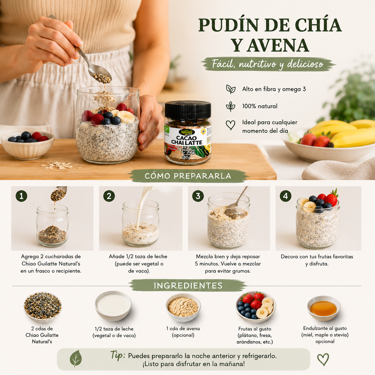 Cacao Chai latte BIO 55g - Imagen 5