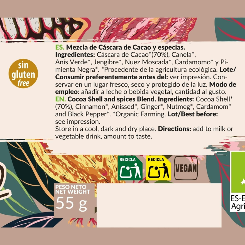 Cacao Chai latte BIO 55g - Imagen 2