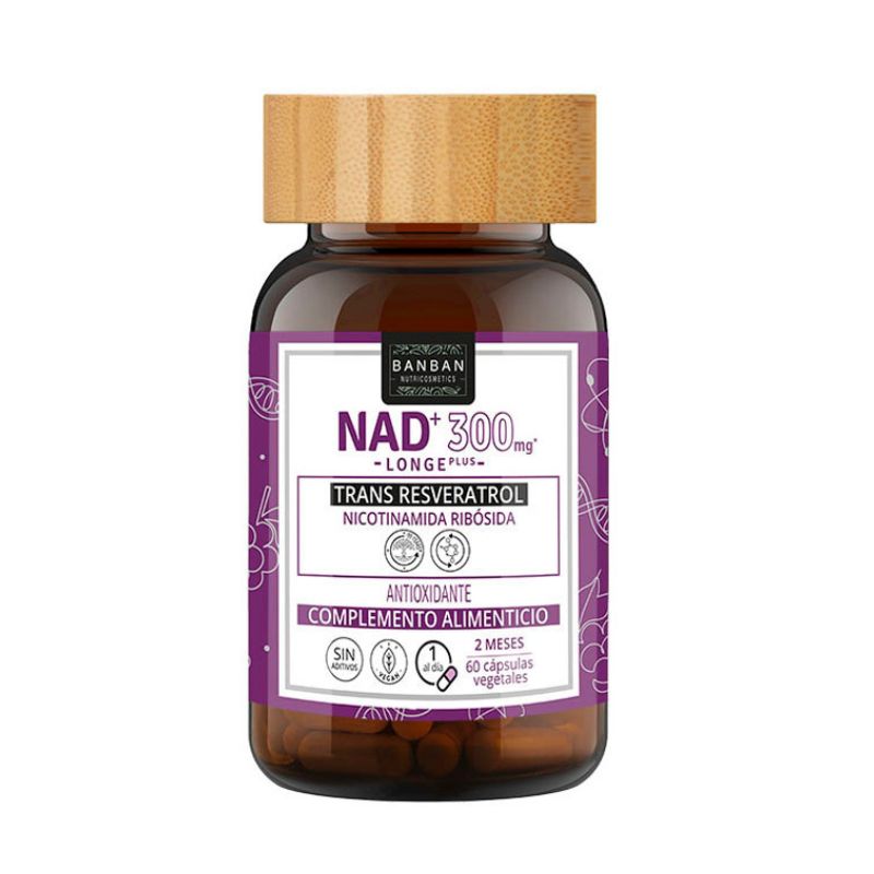 NAD⁺ 300mg & Trans-Resveratrol 60 cápsulas